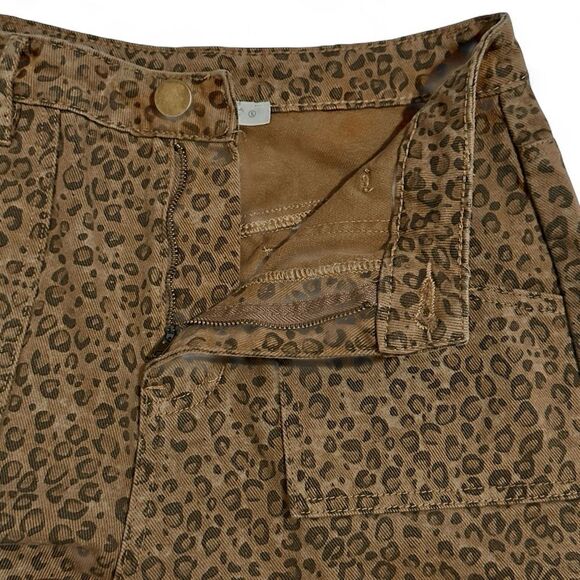 Altar'd State Nash Cheetah Animal Print Wide Leg Pants S Boho High Waist - Picture 9 of 9